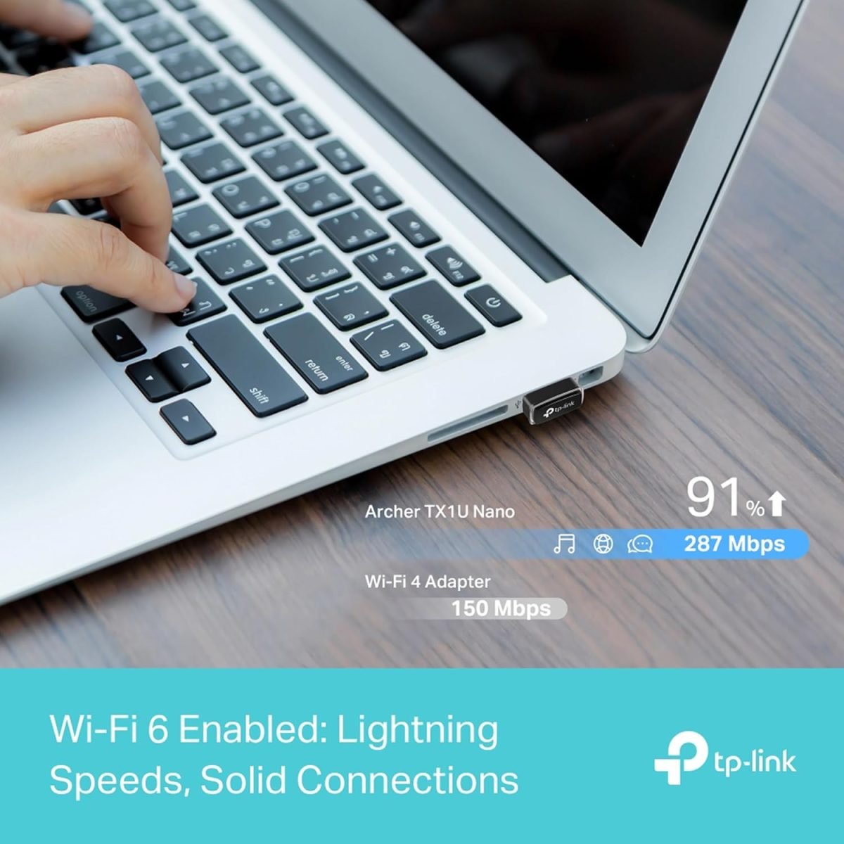 WI-FI NANO USB TL-WN725N TP-LINK Wireless USB Adapter, 300 Mbps, MU-MIMO & OFDMA, Access Point Mode, Easy Setup