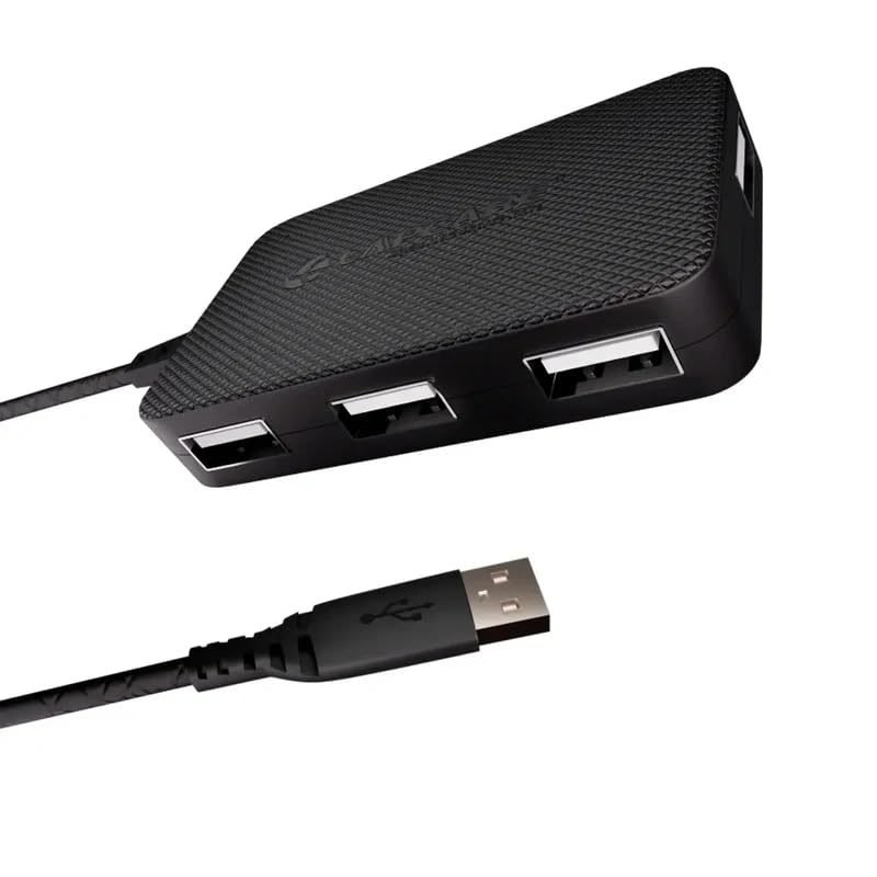 Lapcare USB 2.0 4-Port Hub, LHB-018+ Ergonomic Design, Support Data Transfer Rate 1.5/12/480mb/s with 1.5 Mtr Cable (Black)