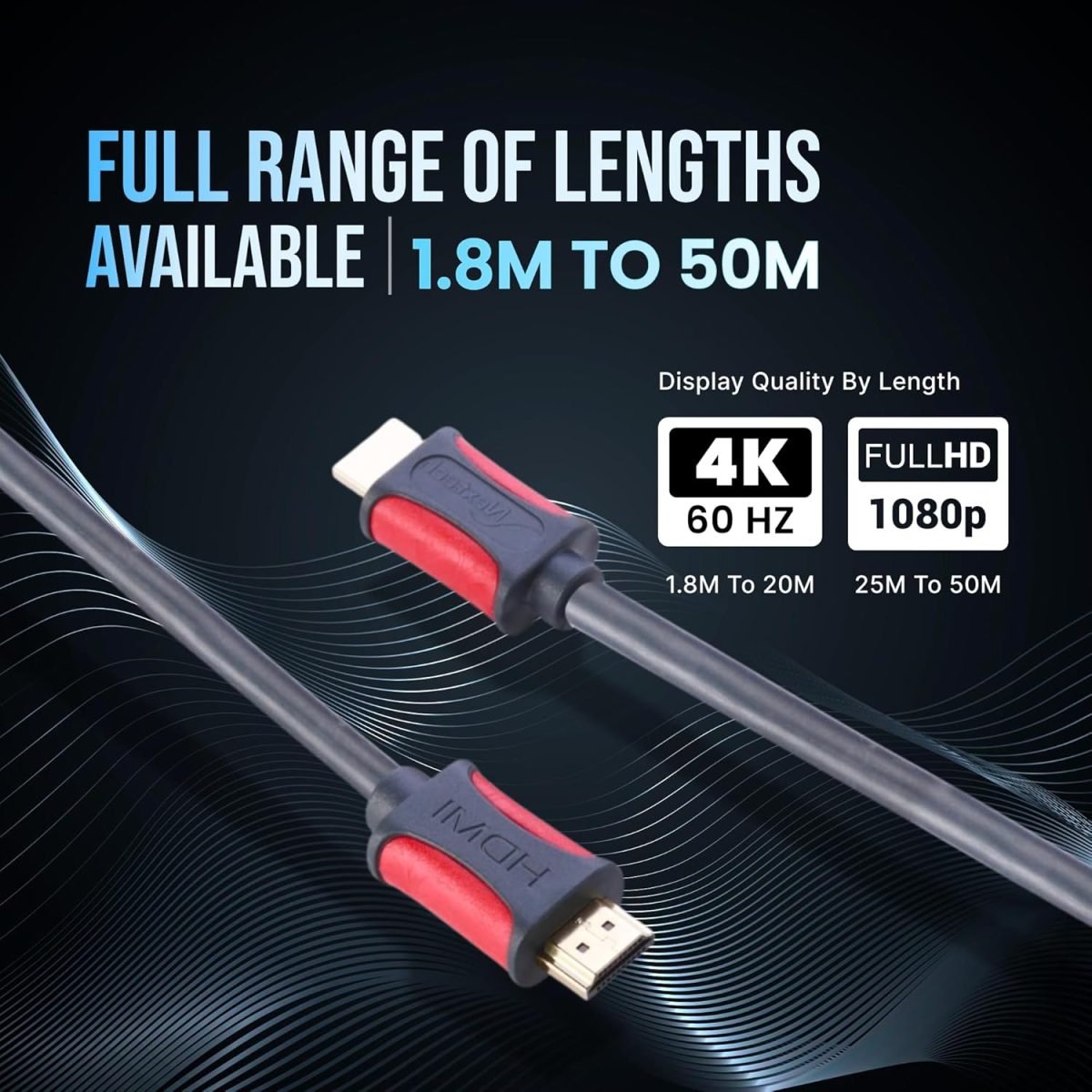 Nextech High-Speed HDMI Cable with Ethernet - Supports 3D, 4K Video @ 60Hz FPS, Audio Return - Latest Version 2.0 (50 Feet/15 Meters), Spruce Grey Visit the Nextech Store